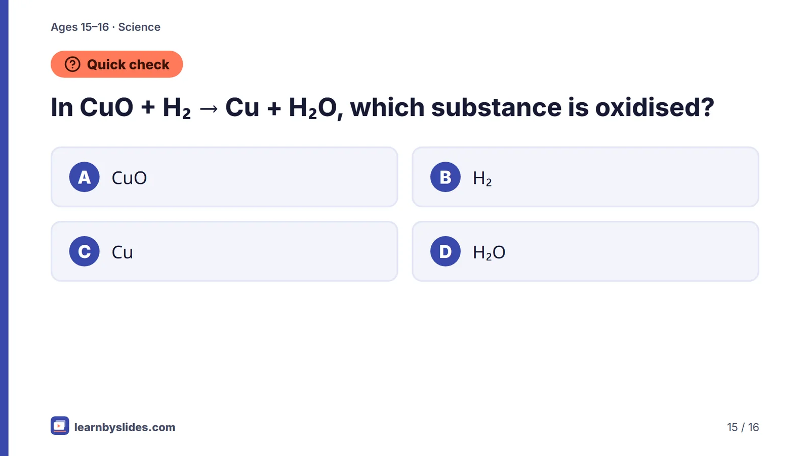 Slide 15 of 16: Quick check