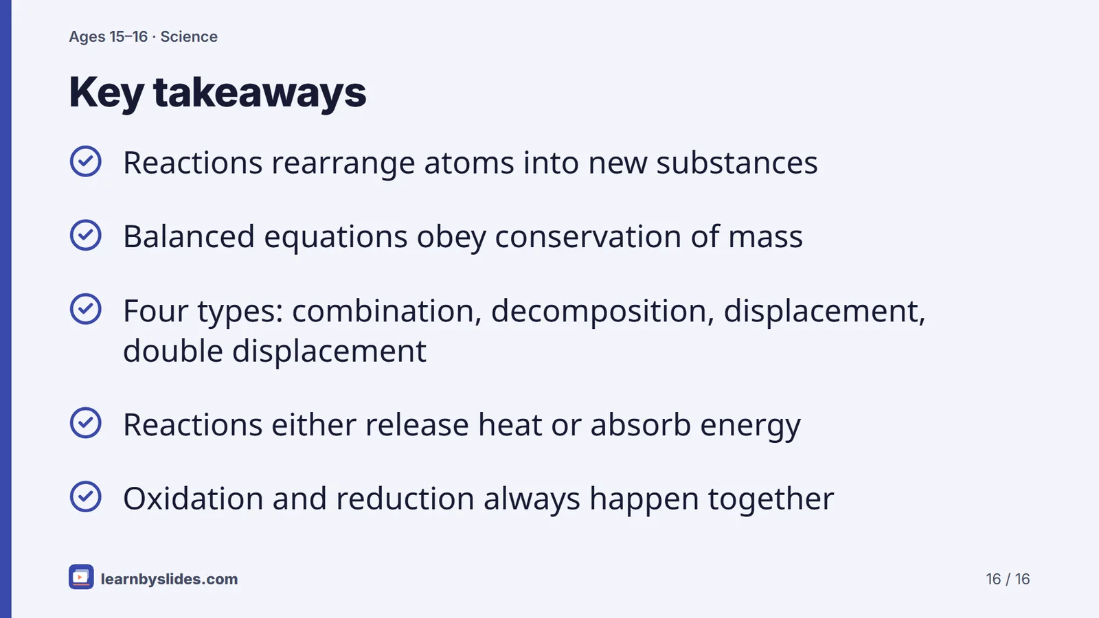 Slide 16 of 16: Key takeaways