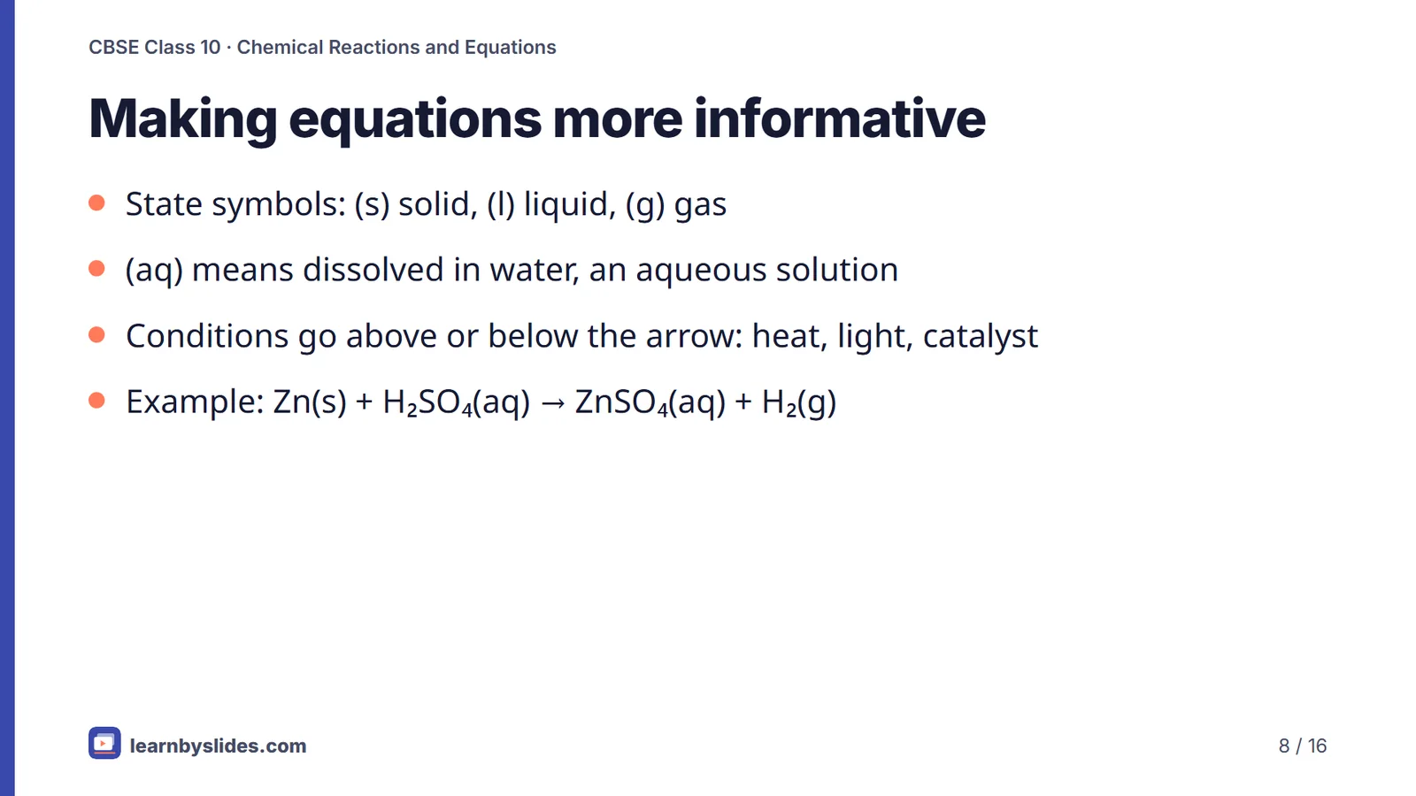 Slide 8 of 16: Making equations more informative