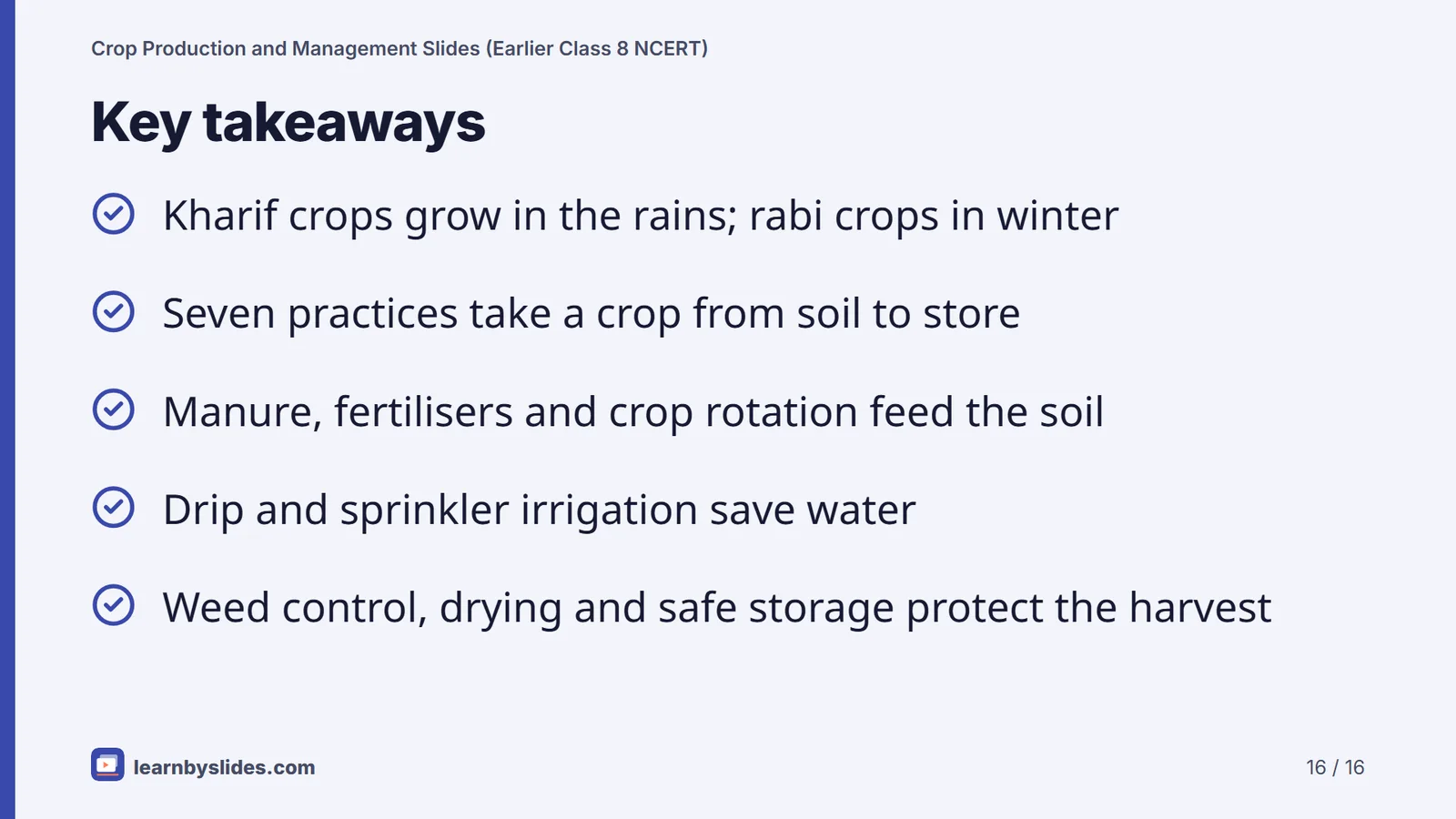 Slide 16 of 16: Key takeaways