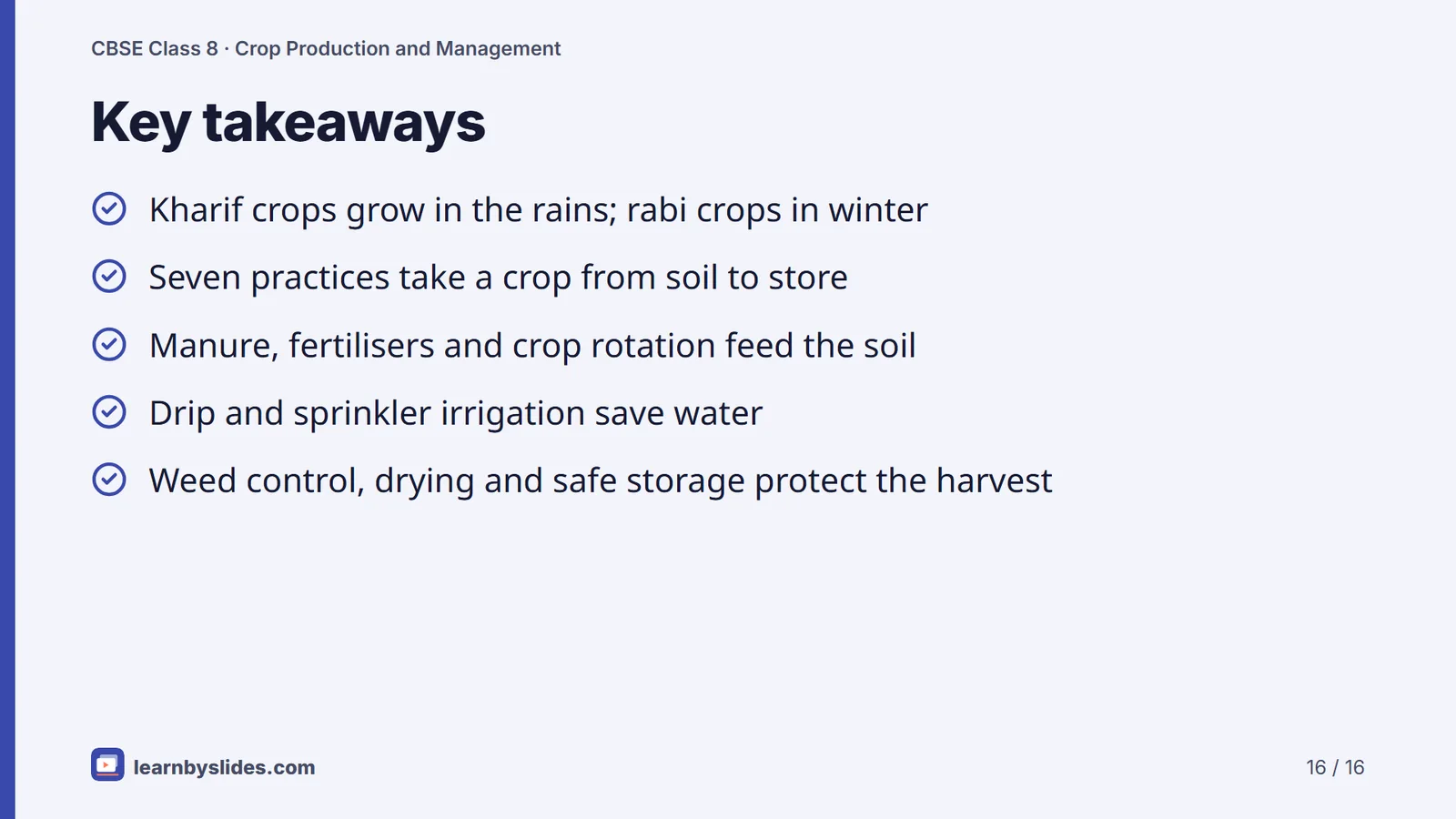 Slide 16 of 16: Key takeaways