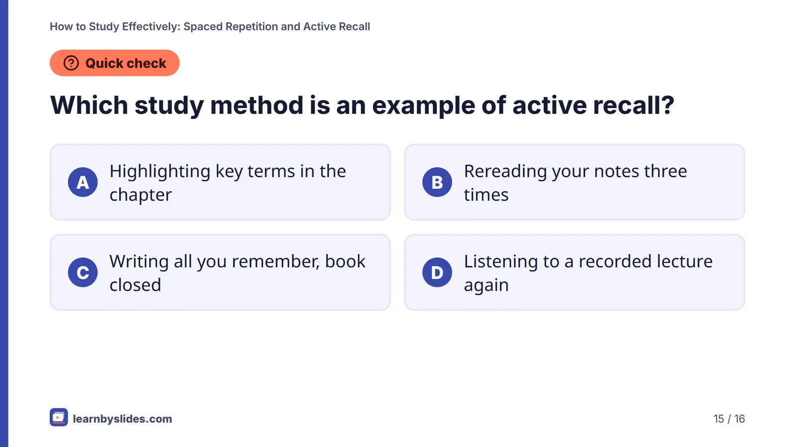 Slide 15 of 16: Quick check