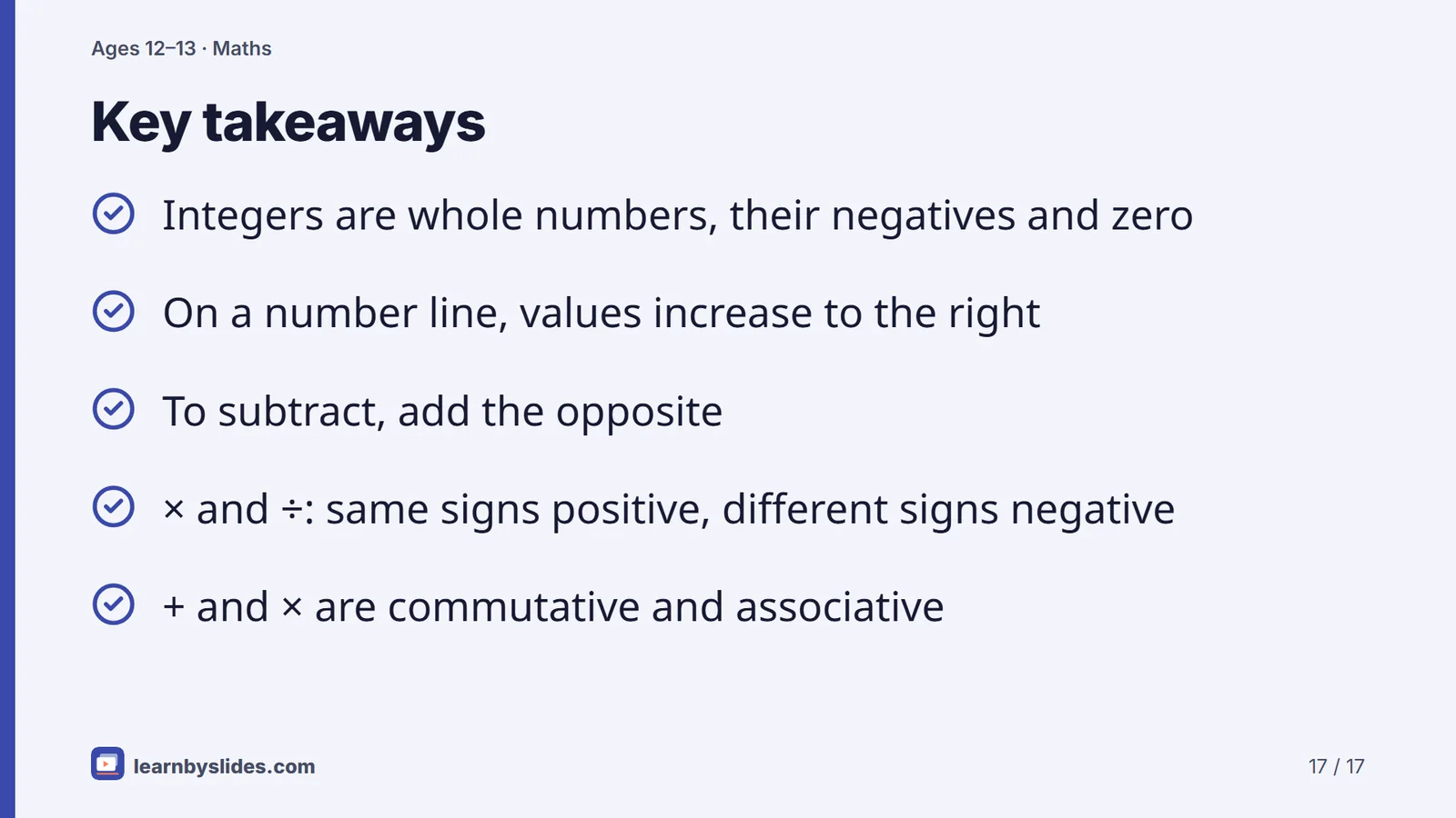 Slide 17 of 17: Key takeaways