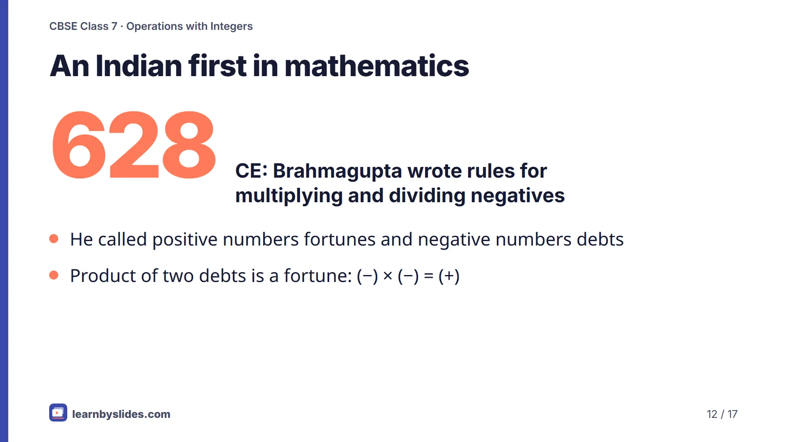 Slide 12 of 17: An Indian first in mathematics
