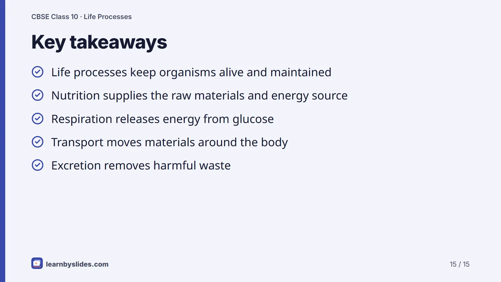 Slide 15 of 15: Key takeaways