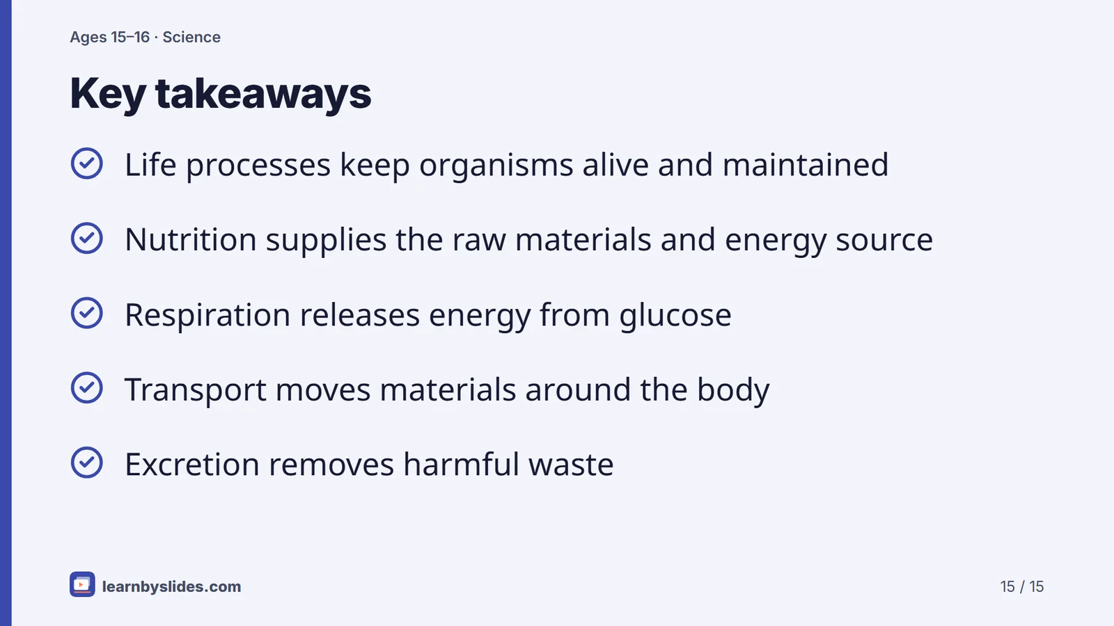 Slide 15 of 15: Key takeaways