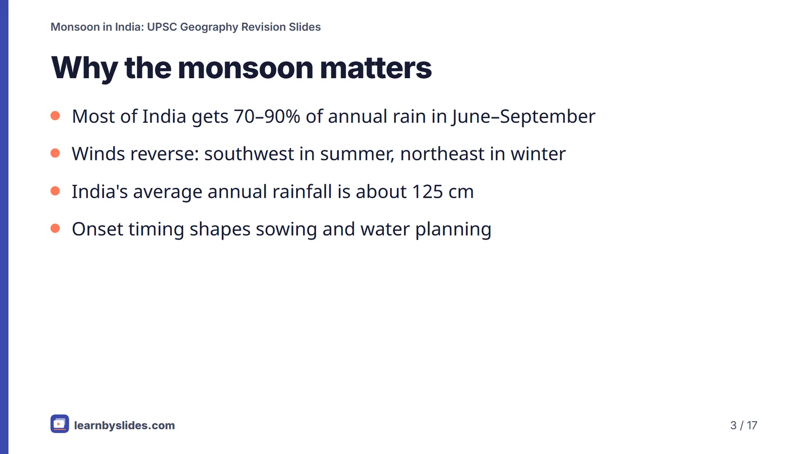 Slide 3 of 17: Why the monsoon matters