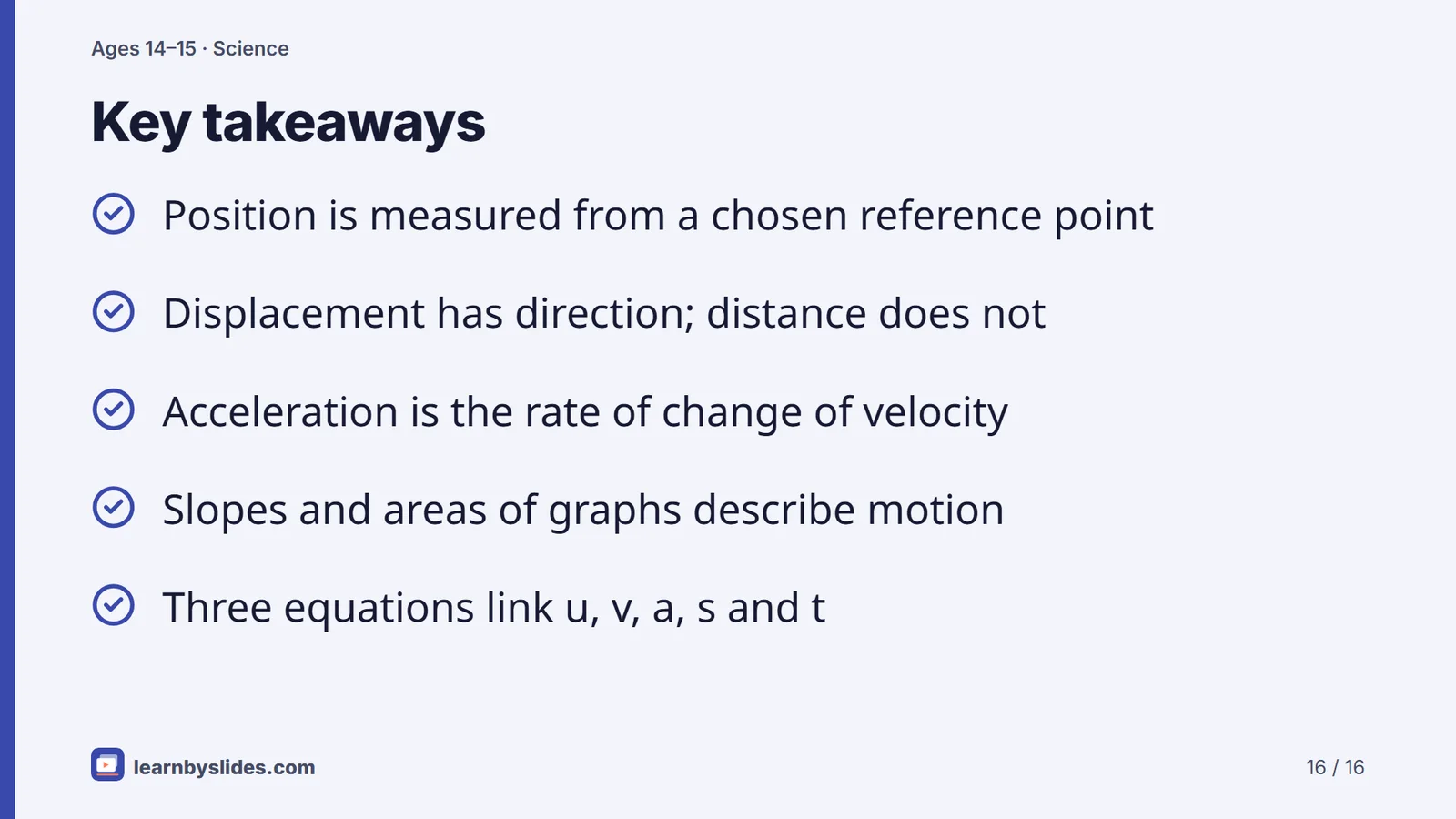 Slide 16 of 16: Key takeaways