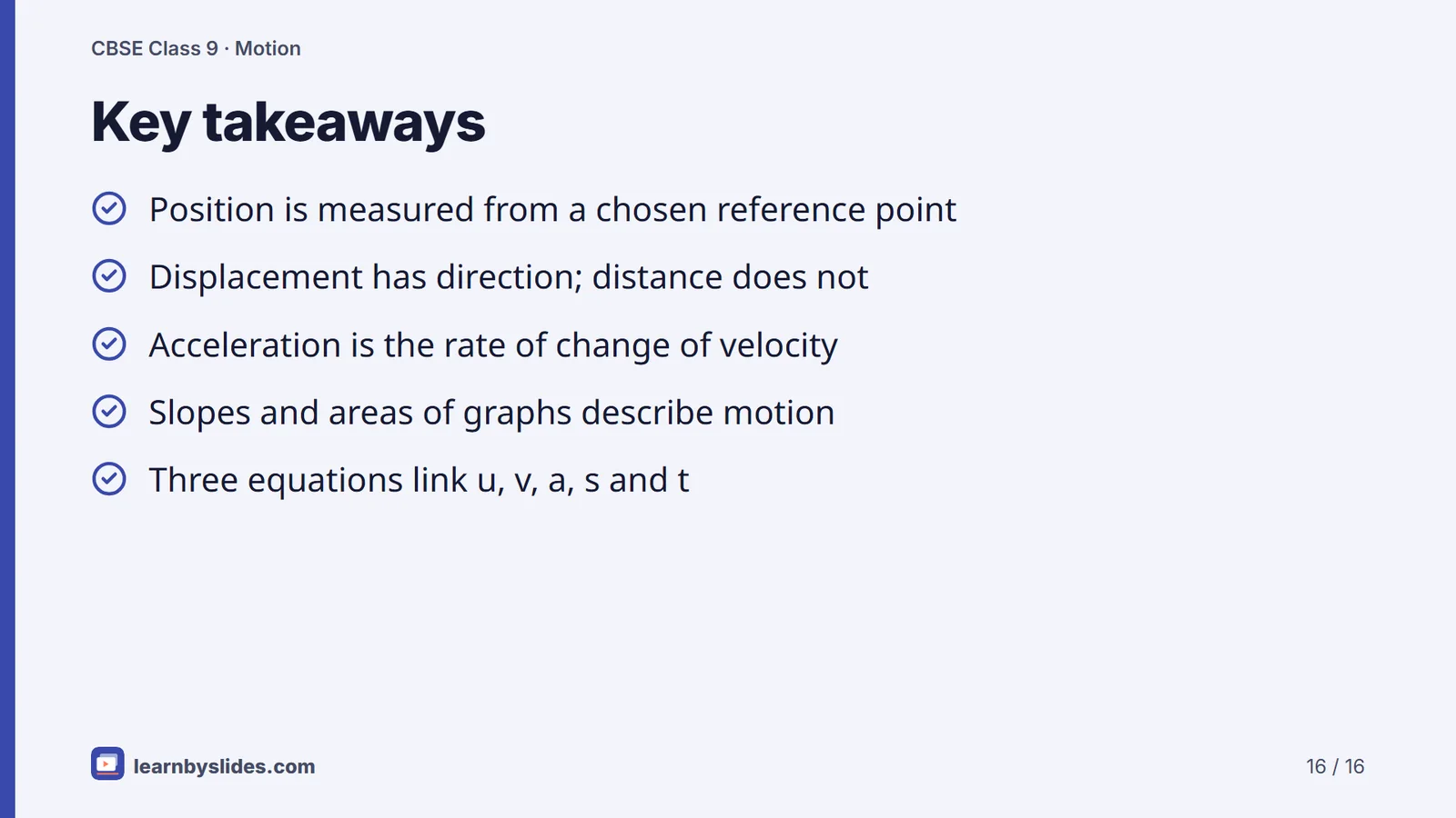 Slide 16 of 16: Key takeaways