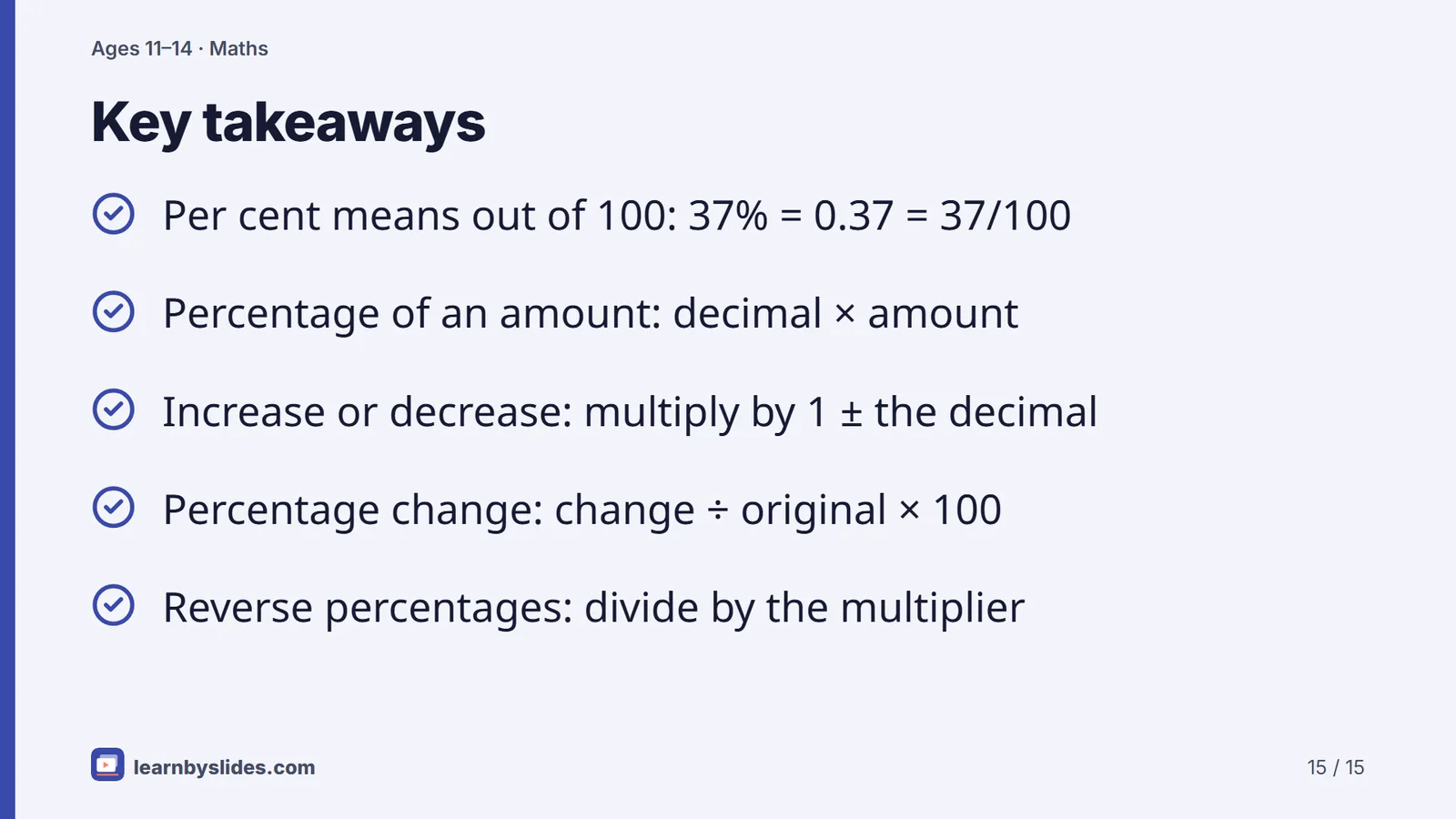 Slide 15 of 15: Key takeaways