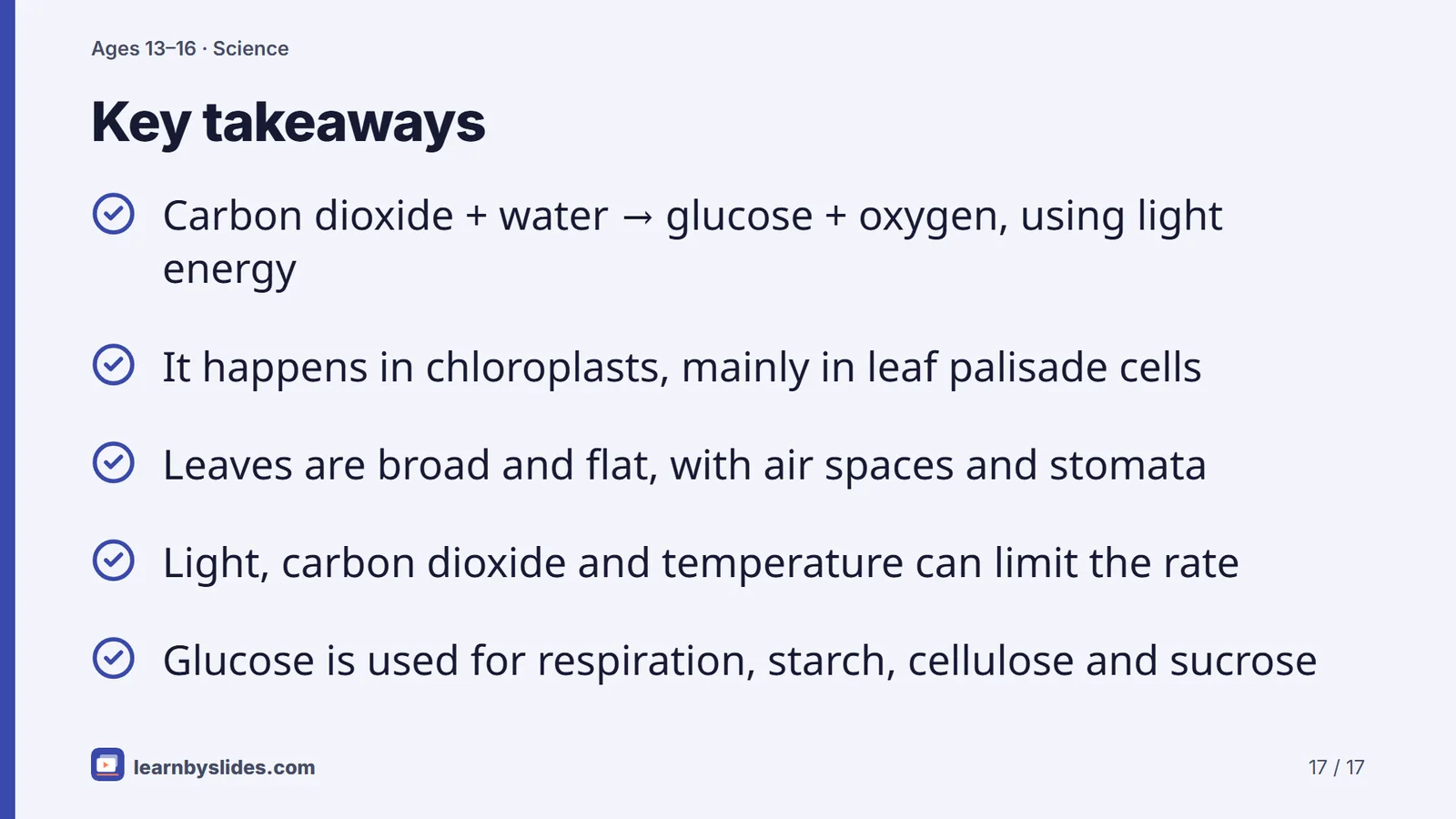 Slide 17 of 17: Key takeaways