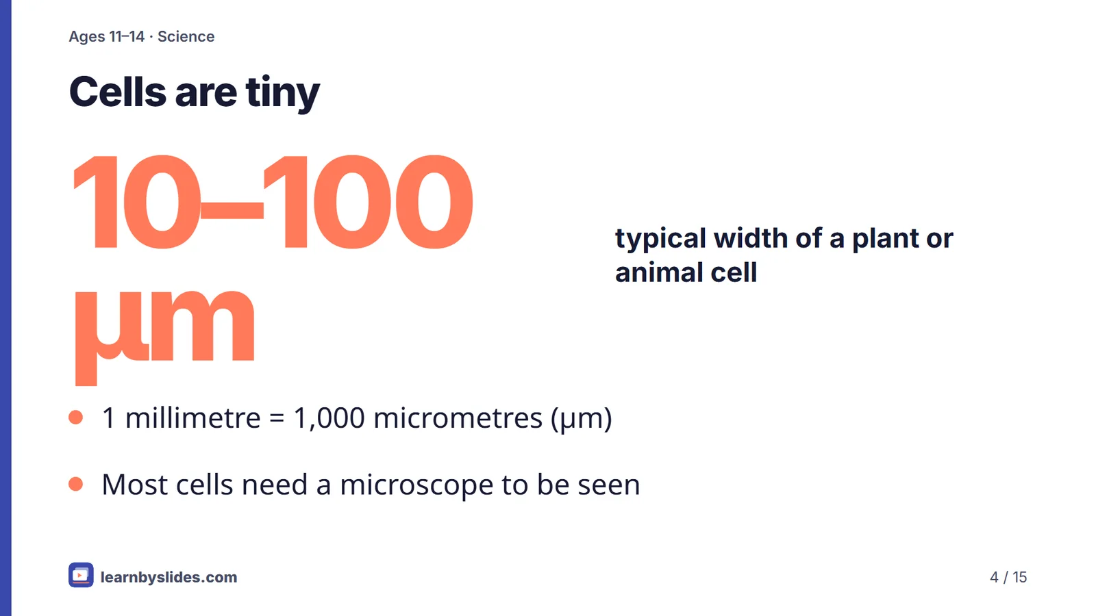Slide 4 of 15: Cells are tiny