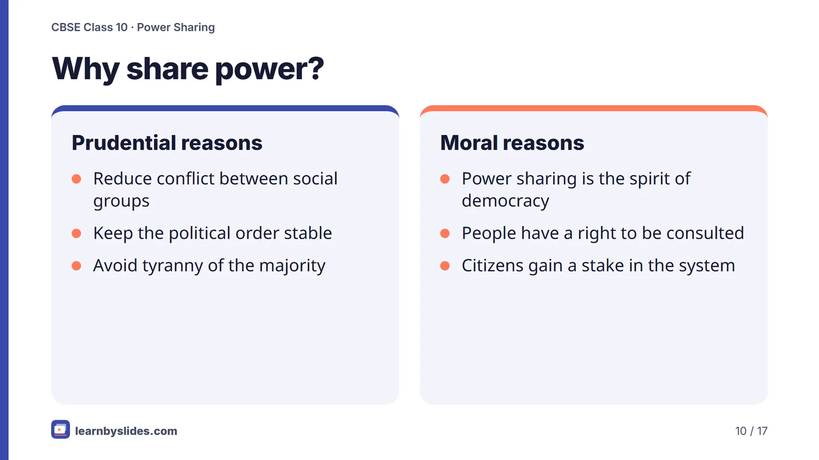 Slide 10 of 17: Why share power?