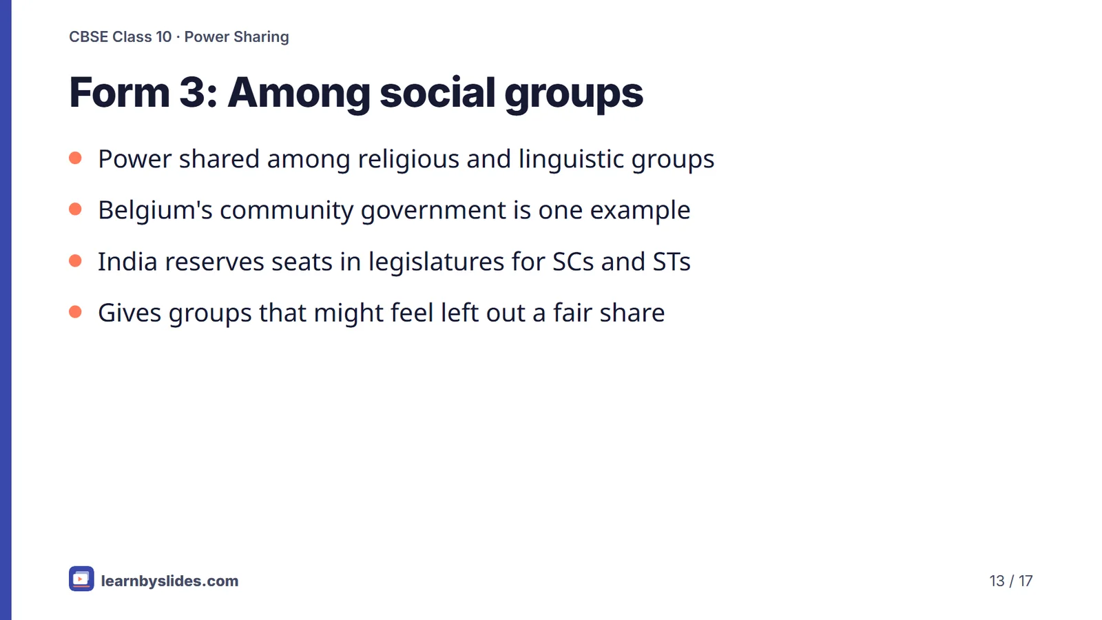 Slide 13 of 17: Form 3: Among social groups
