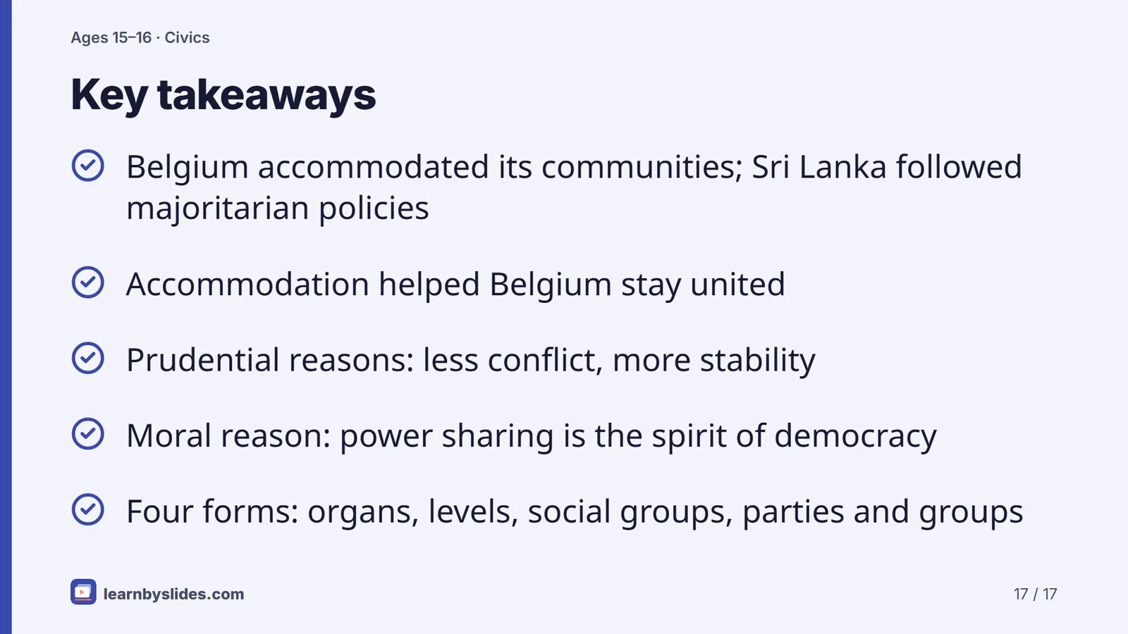 Slide 17 of 17: Key takeaways