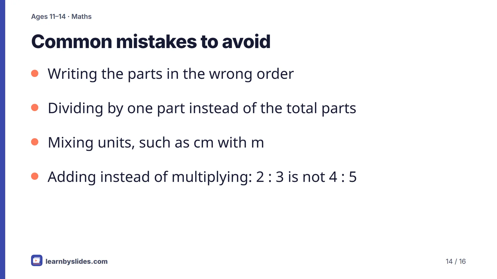 Slide 14 of 16: Common mistakes to avoid