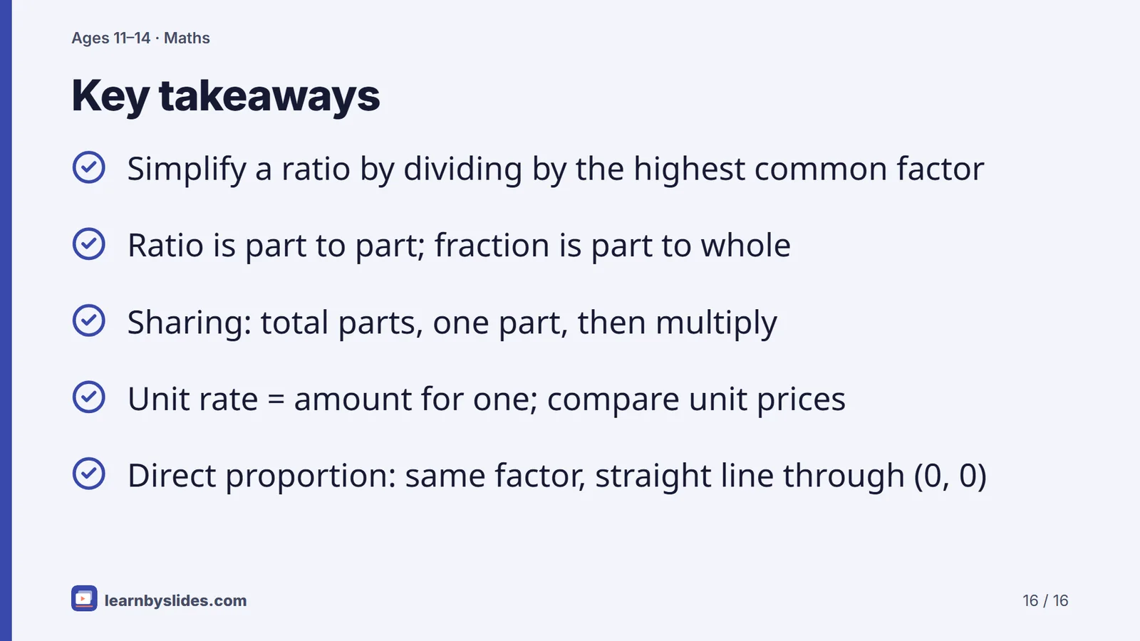 Slide 16 of 16: Key takeaways